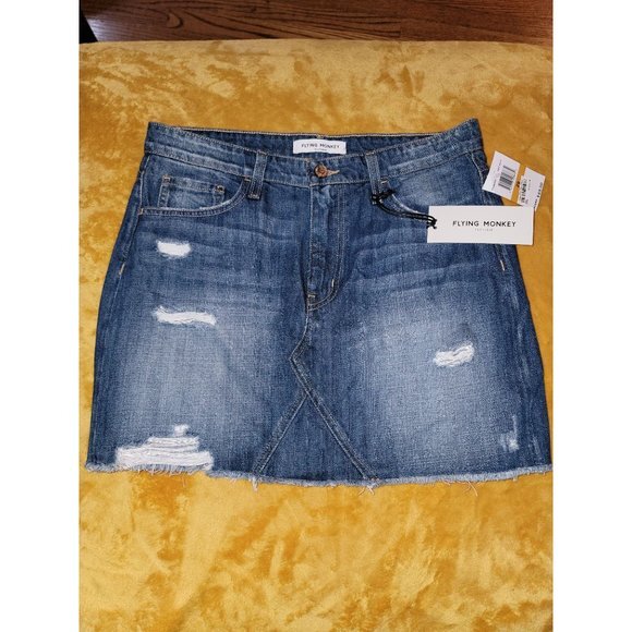 Flying Monkey denim skirt, sz29 - Picture 2 of 6